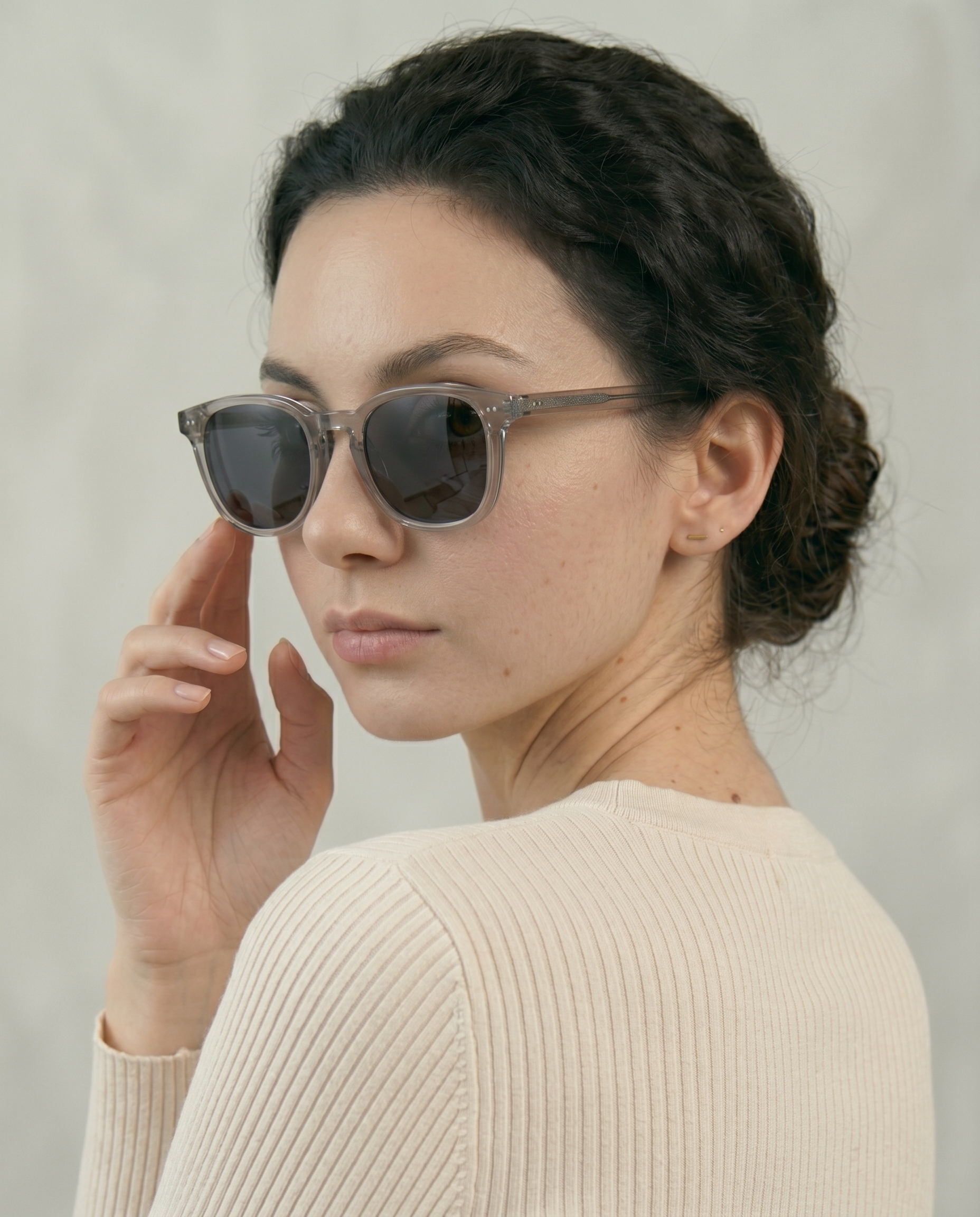 Smoky Gray Square Sunglasses for Women