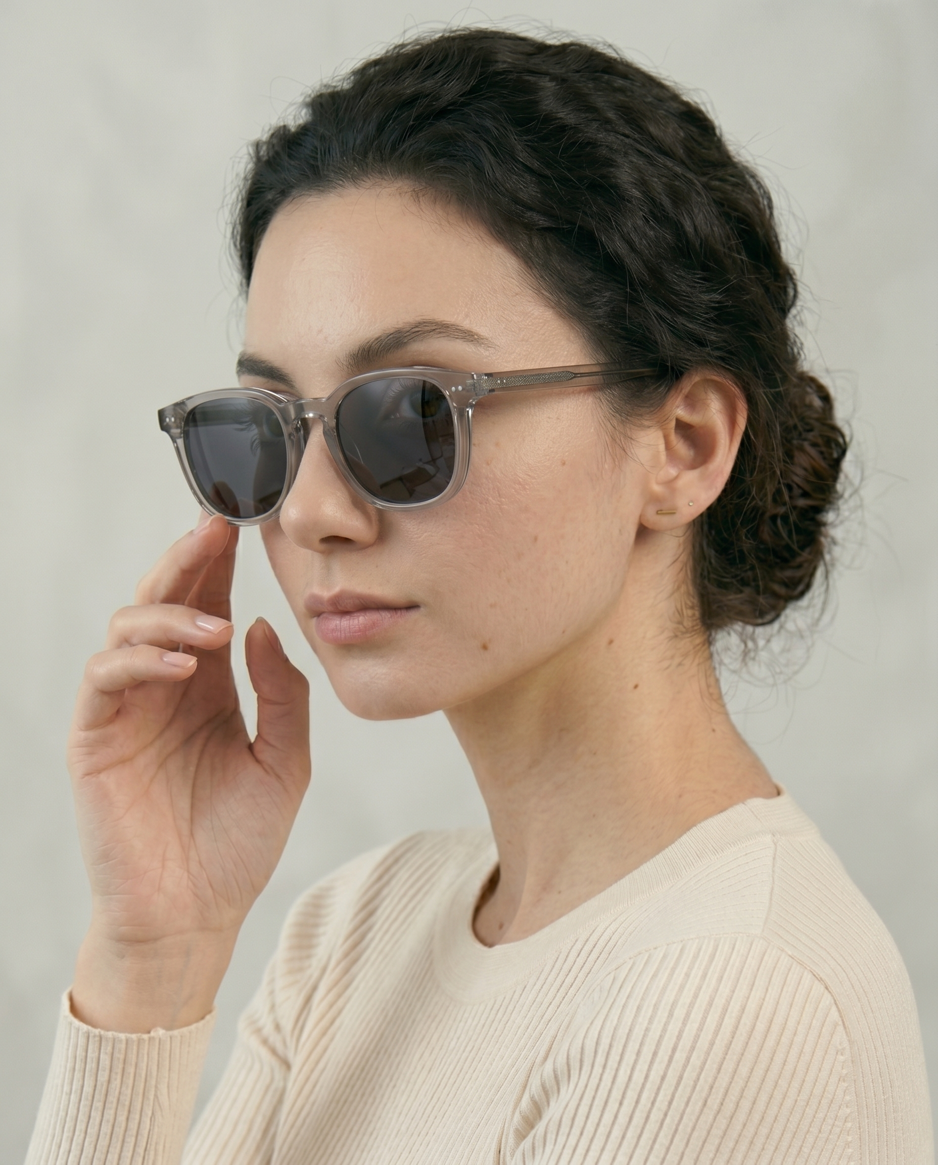 Smoky Gray Square Sunglasses for Women