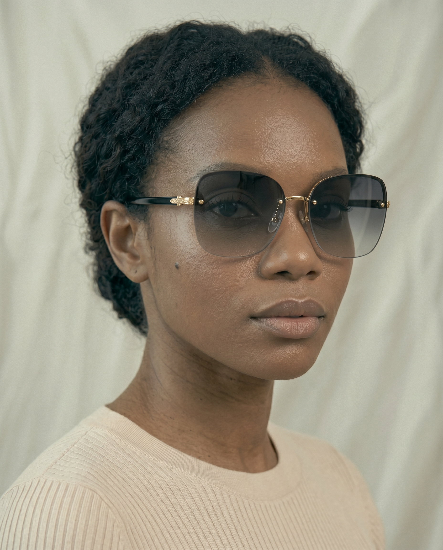 Luxury Rimless Gradient Sunglasses for Women