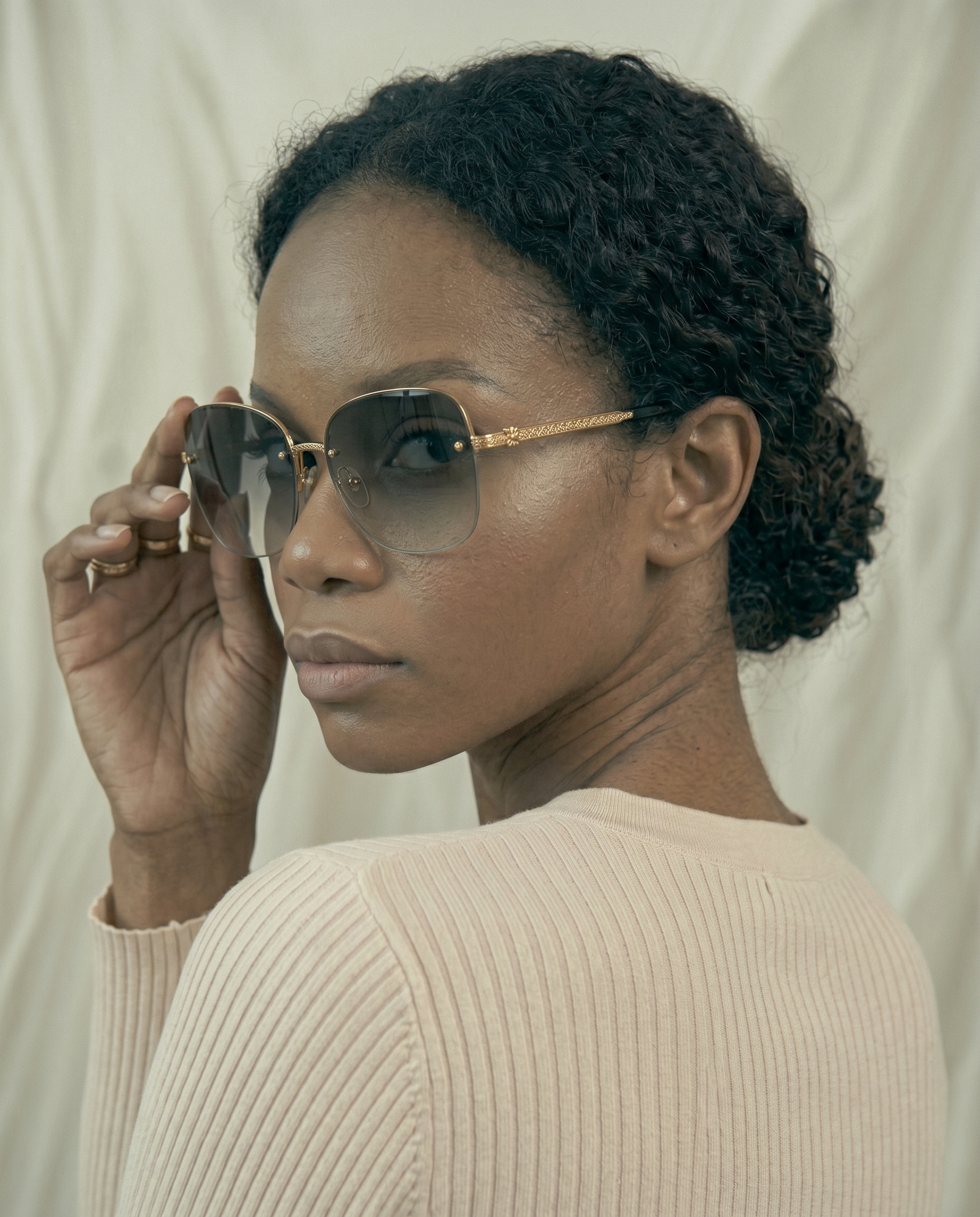 Luxury Rimless Gradient Sunglasses for Women